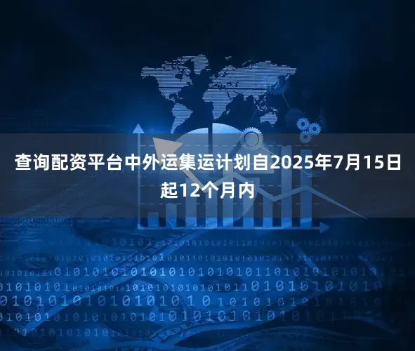 查询配资平台中外运集运计划自2025年7月15日起12个月内